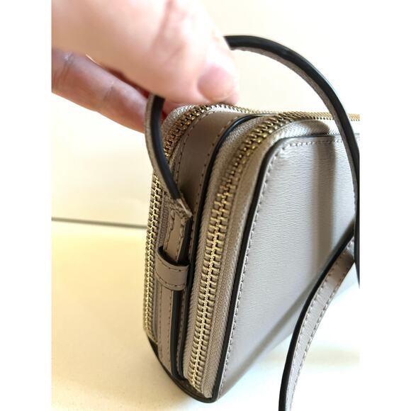 TORY BURCH Parker Double Zip Crossbody Bag, Grey - Picture 11 of 13